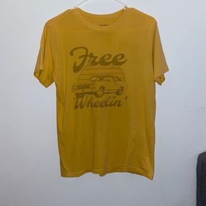 yellow/orange graphic car tee
